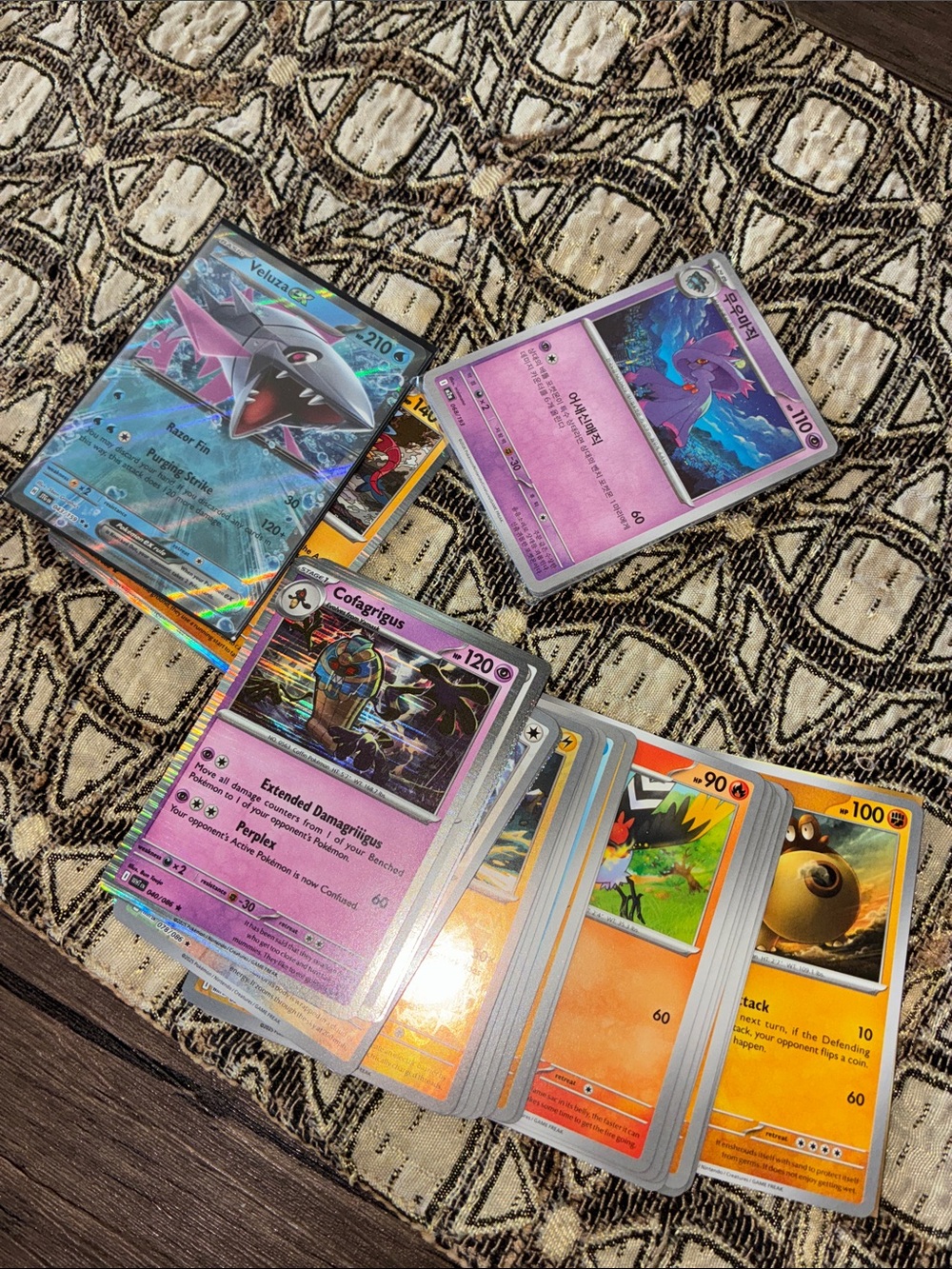Pokemon Assorted Holo & Full-Art Cards - Purple, Orange, Blue
